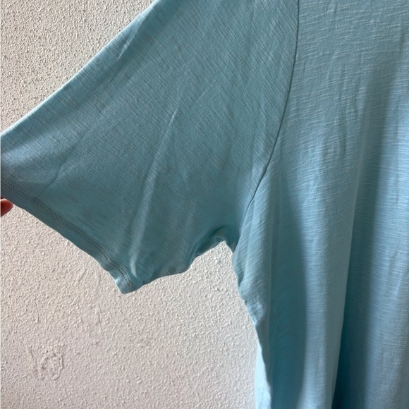 J Jill 3X 100% Pima  Cotton Scoop Neck Elbow Sleeve Tee Beach Vacation Casual - Picture 5 of 9